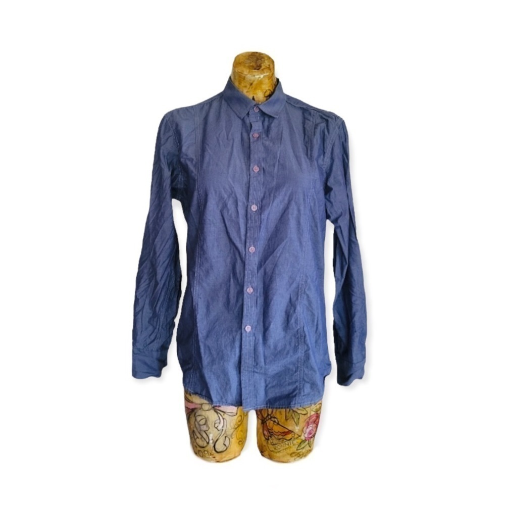 INC International Concepts top Small blue long sleeve